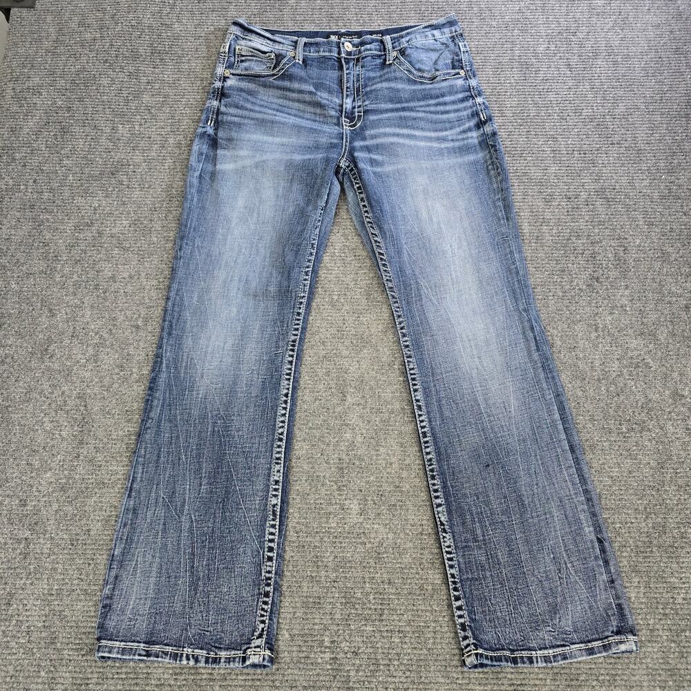 BKE Tyler Bootcut Jeans Mens 36x34 Blue Stretch Denim Western